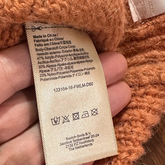 Scotch&Soda Maison Scotch Orange Fuzzy Sweater L - Picture 7 of 7